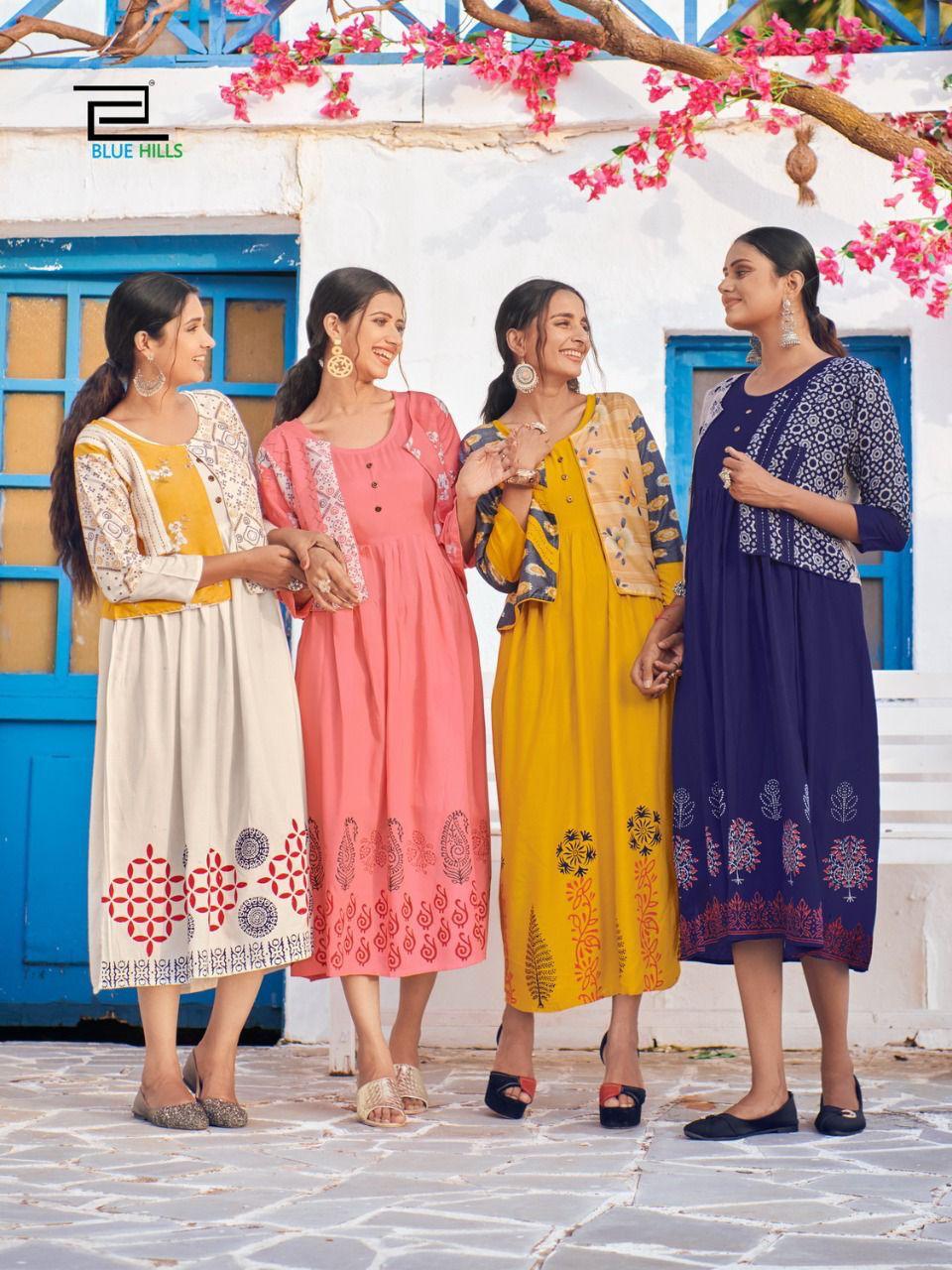 Blue Hills Trend 15 Fancy Wear Designer Printed Kurti Anarkali Collection